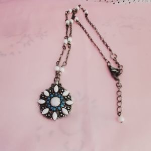 Turquoise  Medallion Necklace